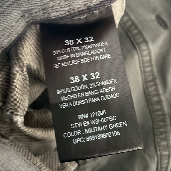 Weatherproof Mens Straight Leg Jeans Gray/Green 38 X 32 #0120 - Picture 10 of 12